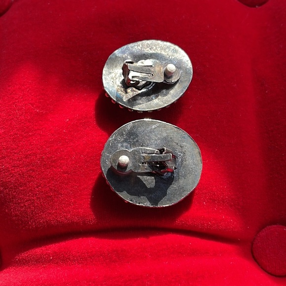 Natural Stone Clipon Earrings. - Picture 3 of 5